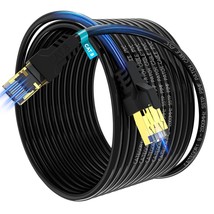 Cat 8 Ethernet Cable 30ft High Speed 40Gbps 2000Mhz 26AWG Gold Plated RJ... - £36.86 GBP