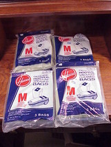 Lot of 4 Packs of Genuine Hoover Type M Vacuum Cleaner 11 Bags total, 40100037M - £11.84 GBP