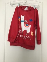 No Probllama Llama Funny Cool Kids Hoodie Sweatshirt Red Choose Your Size - £18.74 GBP+