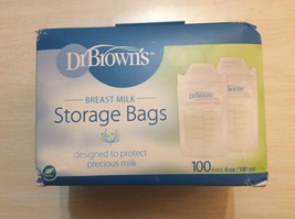 DR. BROWN&#39;S BREAST MILK STORAGE BAGS - 100 bags / 6 oz - Free Shipping - $17.79