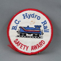 Vintage BC Hydro Patch-  Rail Safety Award Patch - In Very Good Condition  - £25.54 GBP
