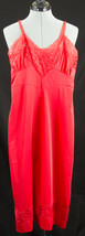 Vintage Colony Club Red Lace Nylon Slip Nightgown Negligee - $34.99