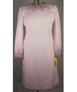 Vintage 1960s Custom Hong Kong Pink Cocktail Dress with Beaded Neckline ... - $117.91 CAD