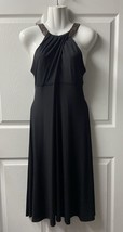 Maggy London Party Dress Womens Size 8 Sleeveless Beaded Evening Elegant Black - £30.99 GBP