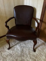 Nice Leather Armchair Made By Hickory Chair Company - $148.50