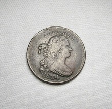 1804 Crosslet 4 w/ Stems Half Cent Coin AH960 - £189.45 GBP