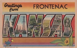 Frontenac Kansas KS Large Letter Postcard A22 - £2.40 GBP