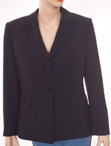 Tahari Arthur S. Levine Womens Black Navy Pinstripe Lined Suit Jacket Bl... - £29.21 GBP