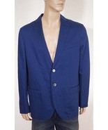 Zachary Prell Men&#39;s Blue Linen Sport Coat Suit Jacket Blazer 44 Italy - £56.68 GBP