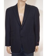 Hickey Freeman Cambridge Mens Grey Wool Stripe Sport Coat Suit Jacket Bl... - £64.94 GBP