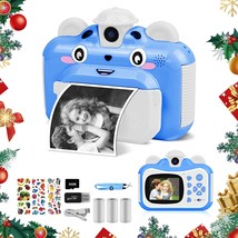 Blue Cl Fun Instant Print Digital Camera For Children, Toddler Camera With Zero - £41.51 GBP