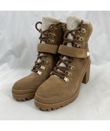 Marc Fisher Nature Suede Sherpa Lug Sole Hiker Ankle Booties Boots Size 8M - $58.45 CAD
