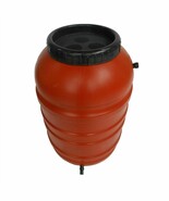 Terra Cotta Red HDPE Plastic 55-Gallon Rain Barrel with Spigot - $457.32 CAD