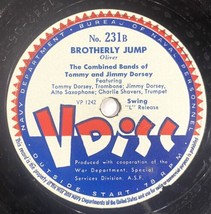 VDisc 231 The Combined Bands of Jimmy and Tommy Dorsey Brotherly Jump 78rpm  - £97.86 GBP