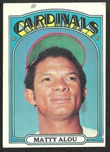 St Louis Cardinals Matty Alou 1972 Topps Baseball Card # 395 vg - £0.67 GBP