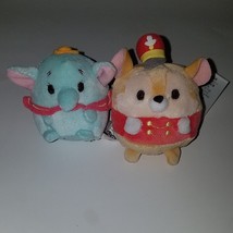 2 Disney Store Ufufy Plush Lot Dumbo Elephant Timothy Mouse SMALL Stuffed Toys - £10.05 GBP