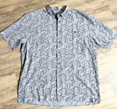 Jack Nicklaus Button Front Shirt Short Sleeve Camp Geometric Print Size XL - $12.88