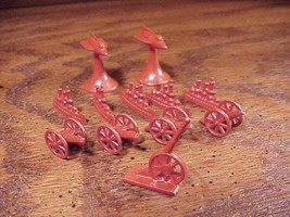 Lot of 12 Red Metal Conflict Game Pieces, for 1964 Parker Brothers Board Game - $8.95