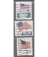 USA stamps, The American Flag, 3 Different - €1,68 EUR USA stamps, The American Flag, 3 Different - €1,68 EUR