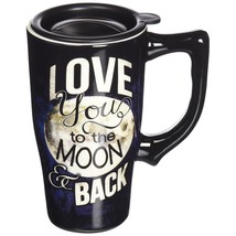 Spoontiques - Ceramic Travel Mugs - Love To The Moon and Back Cup - Hot or Cold  - $30.99