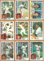 1983 1984 Topps Boston Red Sox Team Lot 34 Wade Boggs Jim Rice Dennis Eckersley - £5.90 GBP