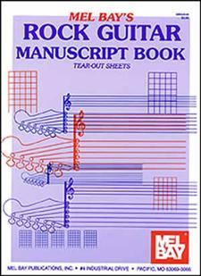 Rock Guitar Manuscript Book/Tear Out Sheets/Blank TAB/Notation/Chord Boxes - $5.99