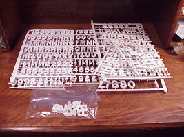 Lot of White Menu Board Letters and Numbers, 1 inch and 3/4 inch sizes - $11.95