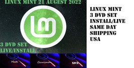 Linux Mint 21 &#39;3&quot; Dvd Set Mate Cinnamon Xfce Latest Version Fast Shipping Usa   - £7.76 GBP