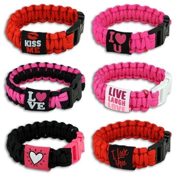 TRUE LOVE PARACORD BRACELETS - - One item with Design and Color maybe vary
