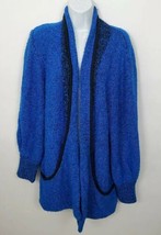 Sideffects Open Wrap Vintage Sweater Size XL Womens Blue - $29.58