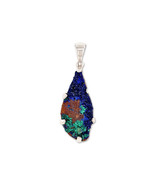 Stones Desire Azurite Malachite Stone Pendant Necklace 22&quot; - $207.27 CAD