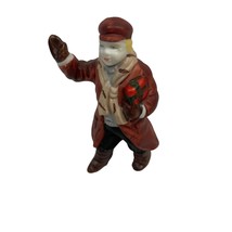 Vintage Christmas Village Man with Gift Hand Painted Porcelain Figurine - £7.00 GBP