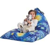 Stuffed Animal Storage Bean Bag Chair Cover Only For Kids And Adults, Extra Larg - £43.14 GBP