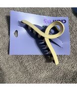 Claire’s Beige Black Matte Loop Hair Claw Clip Modern Minimalist Style New - $137.06 MXN