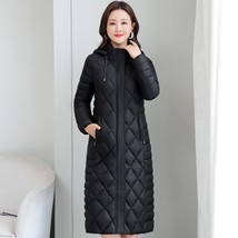 Winter Long Coat High Quality 2023 New Casual Cotton Padded Winter Jacket Female - £70.59 GBP