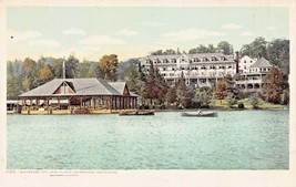 Lake Placid New York~Whiteface INN-PAVILION-CANOES~1919 Postcard W/MESSAGE - £3.95 GBP