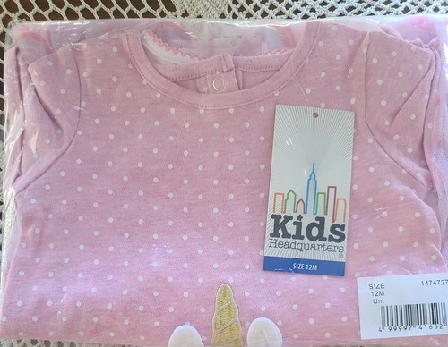 Kids Headquarters ~ Two (2) Piece Romper Set ~ Unicorn ~ Girl's Size 12 Months Item image 4