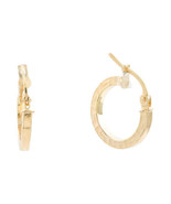 MILOR GOLD Made In Italy 14k Gold Greek 0.75 In Hoop Earrings - £101.85 GBP