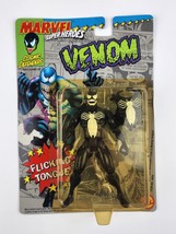 1992 Marvel Super Heroes Venom Flicking Tongue Action Figure Toy Biz Sealed card - £24.05 GBP