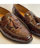 Johnston &amp; Murphy Mixon 15 1950 Brown Leather Croc Mens Loafer 11M Tasse... - £33.43 GBP