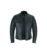 Vance Leather Men&#39;s Racer Jacket with Zippered Vents - €140,83 EUR+