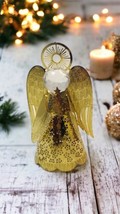 Lot Of 3 Brass Angel Christmas Tree Light Covers Ornaments Vintage Tree Harp - £12.68 GBP