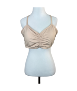 Handful Sports Bra XXL Beige Padded Inserts Wire Free Adjustable Pullove... - £27.50 GBP