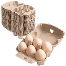 30 Pack Empty Egg Carton, 6 Pulp Fiber Egg Carrier Egg Storage Containers For Ho - $28.99