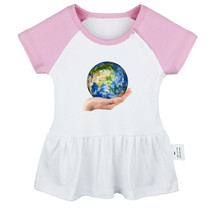 Babies Nature Earth Pattern Dresses Newborn Baby Girls Princess Dress Kids Skirt - £10.33 GBP
