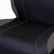 For BMW New Flat Cloth Black and Grey Front and Rear Car Seat Covers Set  - £28.26 GBP