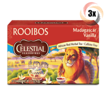 3x Boxes Celestial Rooibos Madagascar Vanilla Herbal Tea | 20 Bags Each | 1.5oz - £17.06 GBP