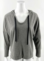 mta Sport Hoodie Top Size S Gray Hooded Drop Shoulder Drawstring Athleti... - £12.38 GBP