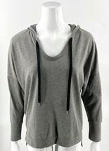 mta Sport Hoodie Top Size S Gray Hooded Drop Shoulder Drawstring Athleti... - $15.84