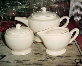 THOMAS O&#39;BRIEN &#39;CLAIR&#39; PATTERN-COFEE,CREAMER,SUGAR SET,CREAM,CHICKEN LID... - £19.98 GBP